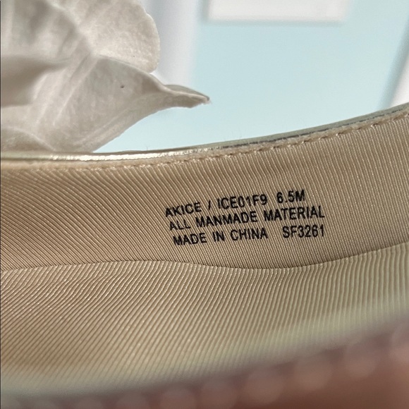 Anne Klein Metallic Floral Slingback Heels - Picture 7 of 8